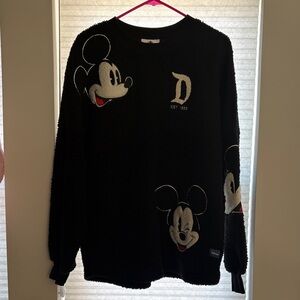 Disney Black and White Mickey Mouse Crewneck Sweater
